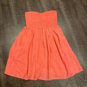TopShop smocked babydoll mini dress strapless